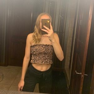 SHEIN Leopard Print Tube Top